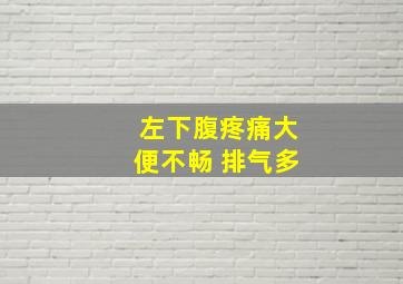 左下腹疼痛大便不畅 排气多